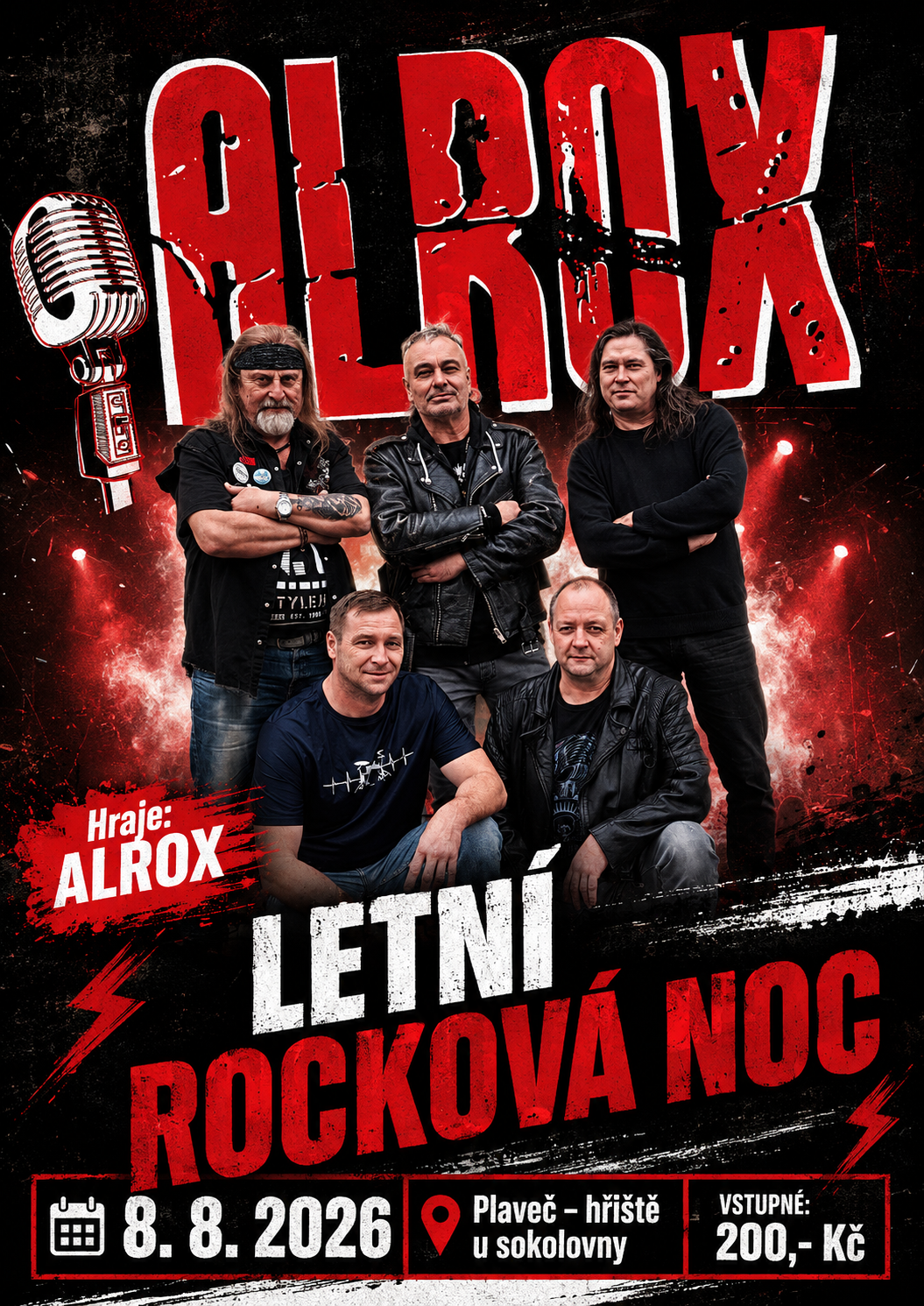 Plakát — Letní rocková noc s kapelou Alrox
